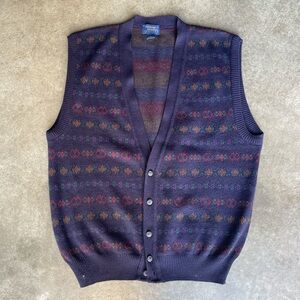RARE VINTAGE 90s CAMBRIDGE CLASSICS WOOL ACRYLIC CASHMERE VEST BUTTON DOWN